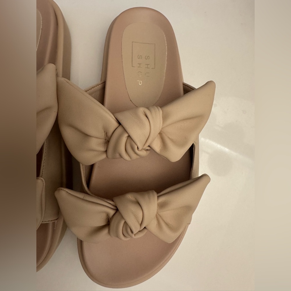 SHUSHOP Kiki Bow Flatform Slide Sandal - Picture 4 of 9